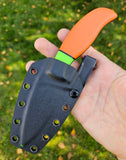 Green/Orange Micarta Spyderco MagnaMAX Mule