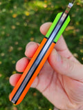 Green/Orange Micarta Spyderco MagnaMAX Mule