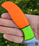 Green/Orange Micarta Spyderco MagnaMAX Mule