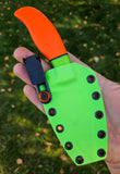Green/Orange Micarta Spyderco MagnaMAX Mule