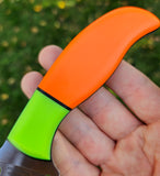 Green/Orange Micarta Spyderco MagnaMAX Mule