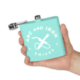 Arc and Iron Knives Logo Stainless Steel Flask