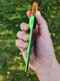 Green/Orange Micarta Spyderco MagnaMAX Mule